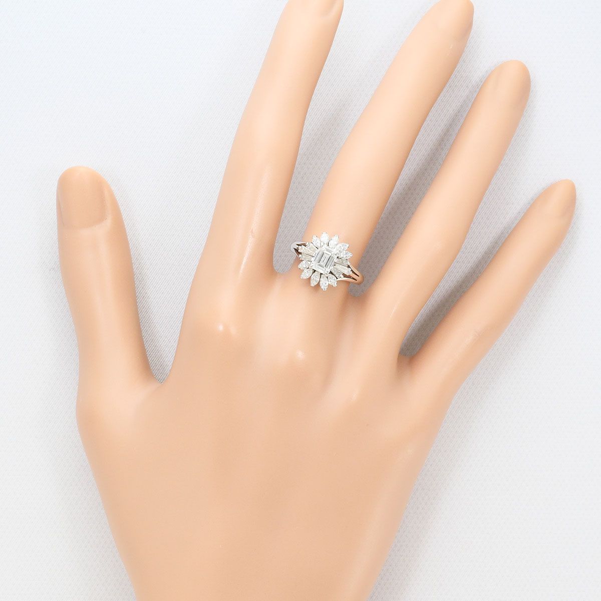 PT900/プラチナ リング・指輪 9号 ダイヤモンド 0.67ct ダイヤモンド