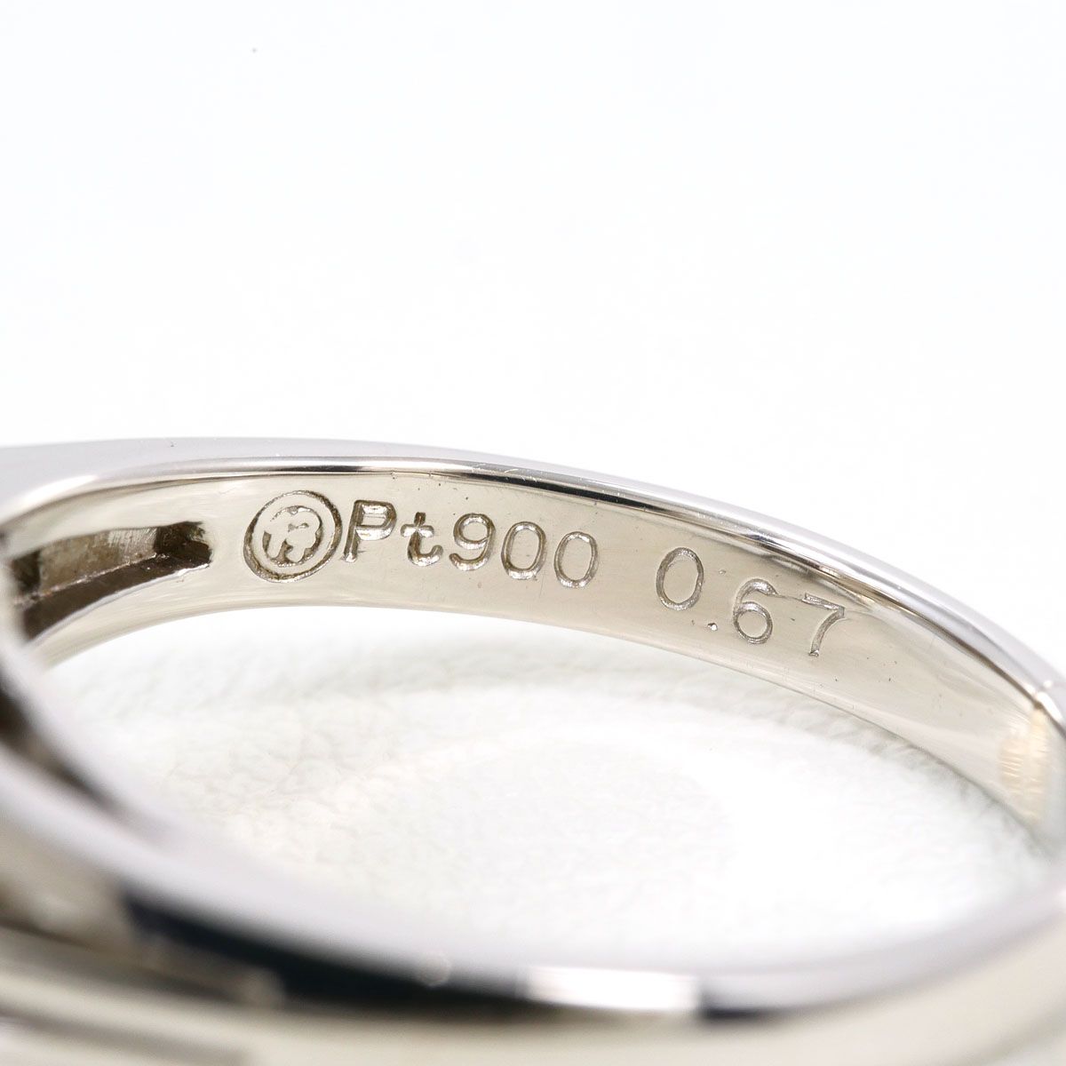 PT900/プラチナ リング・指輪 9号 ダイヤモンド 0.67ct ダイヤモンド