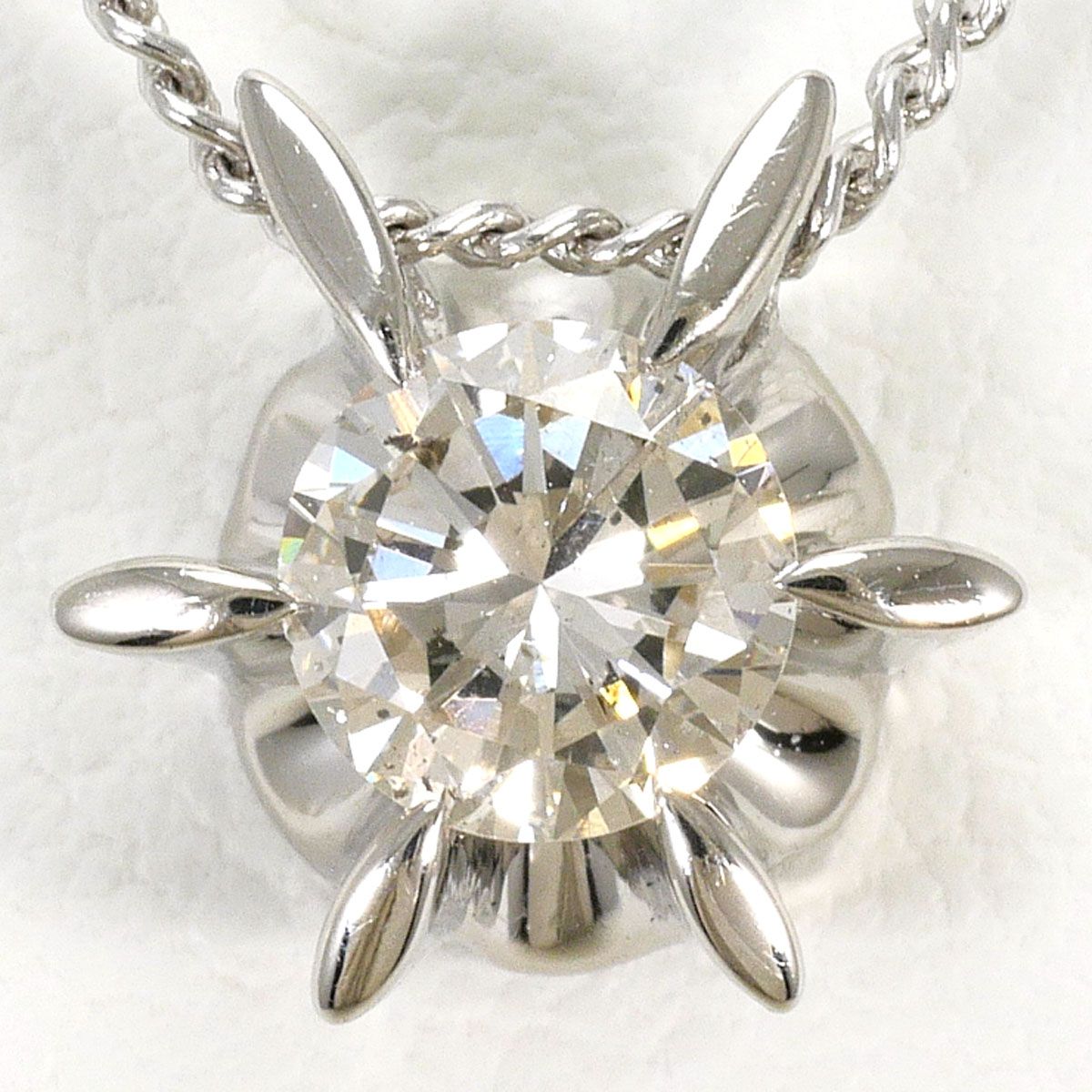 PT/プラチナ PT850/プラチナ ネックレス ダイヤモンド 0.33ct SI2 鑑定 