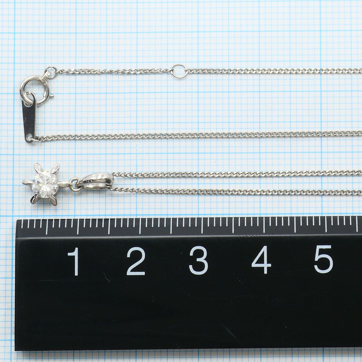 PT900/プラチナ PT850/プラチナ ネックレス ダイヤモンド 0.35ct SI2