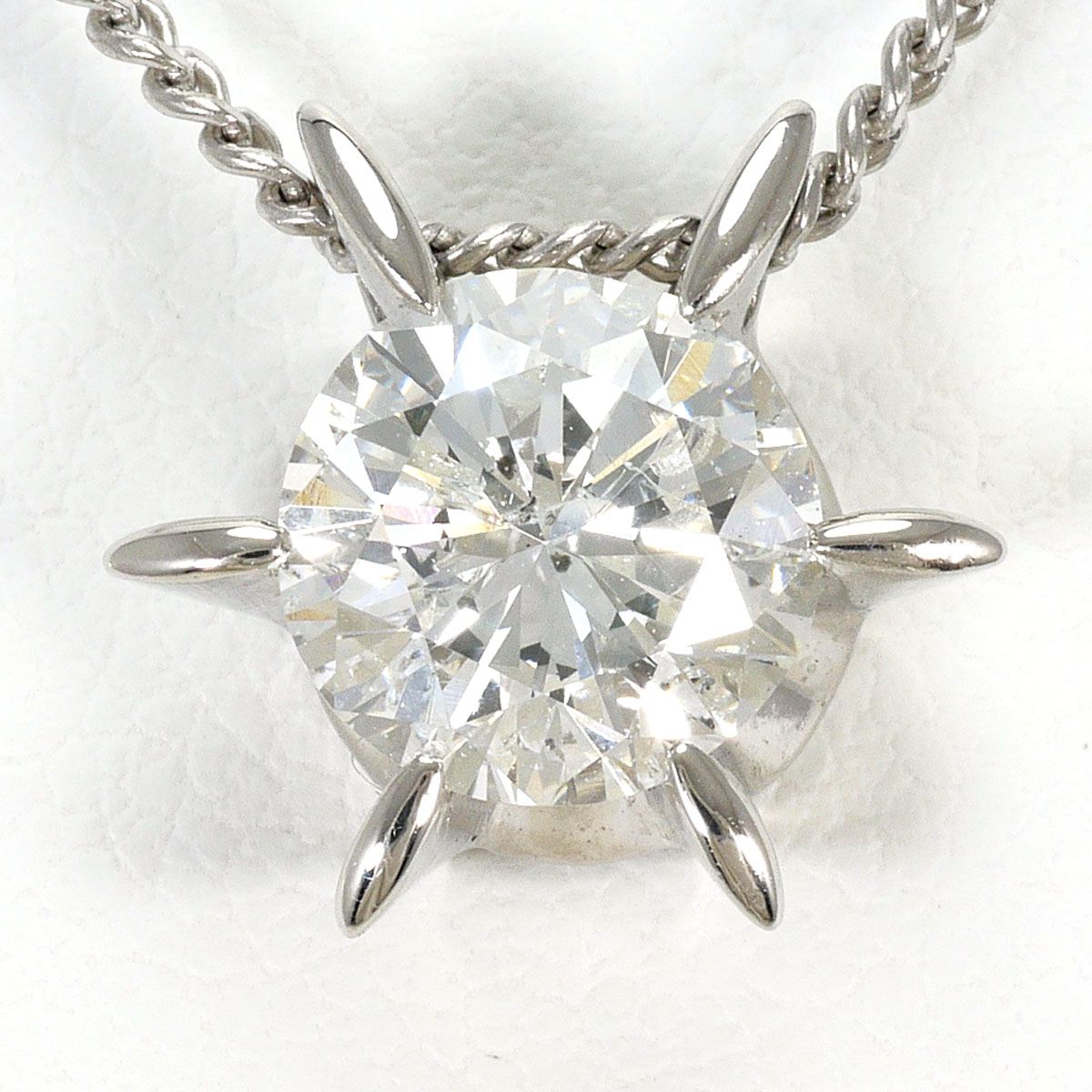PT/プラチナ PT850/プラチナ ネックレス ダイヤモンド 1.280ct I1 鑑定書 総重量約5.2g 約39cm