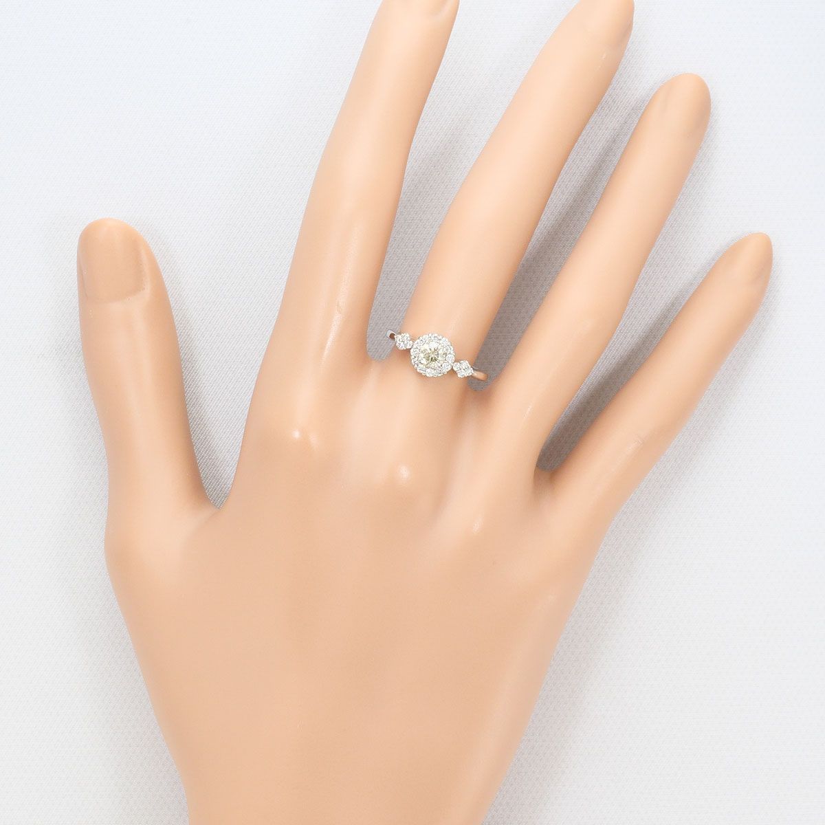 PT900/プラチナ リング・指輪 9.5号 ブラウンダイヤモンド 0.34ct