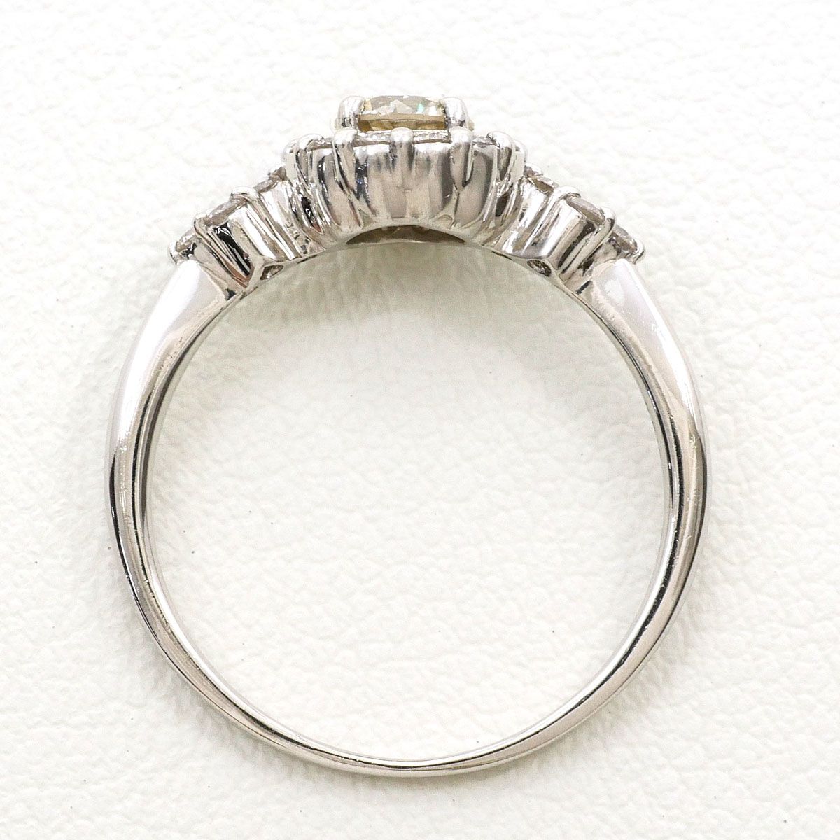 PT900/プラチナ リング・指輪 9.5号 ブラウンダイヤモンド 0.34ct