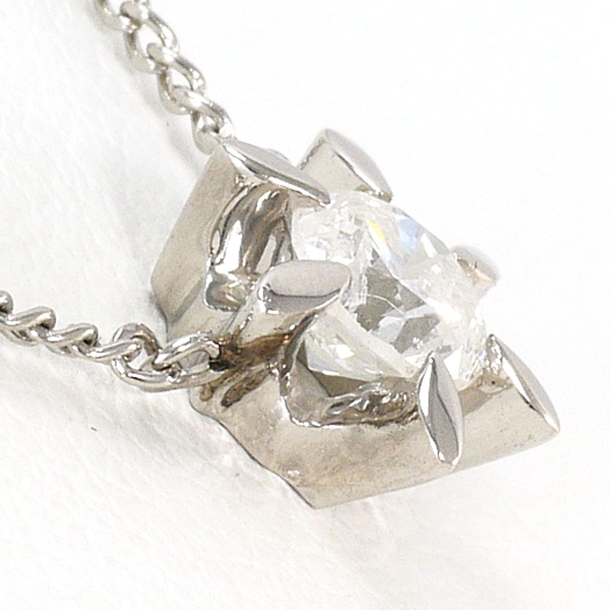 PT850/プラチナ ネックレス ダイヤモンド 0.321ct I1 鑑定書 総重量約