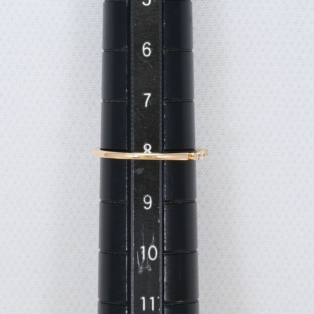 ヨンドシー 4℃ K10PG リング・指輪 8号 ダイヤモンド 総重量約0.9g