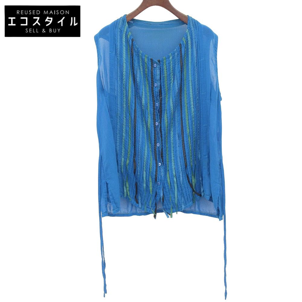 HaaT HeaRT　ハート　レーヨン混 ストライプ ノースリーブ シャツ トップス レディース ブルー 2 HA53FJ617　2 8,695円