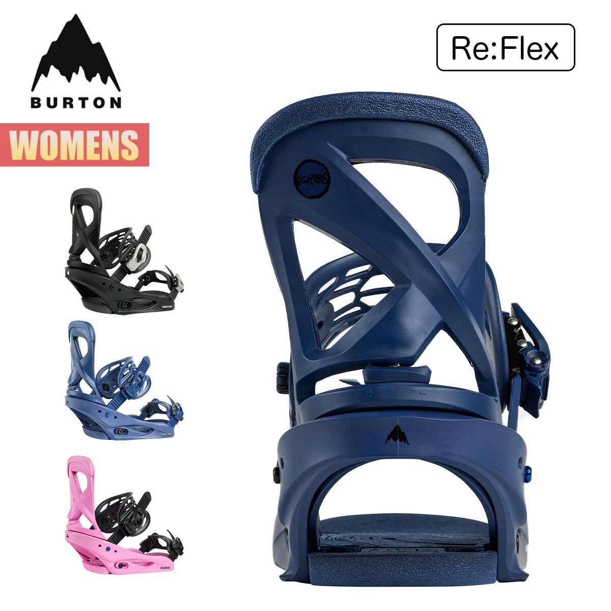 バートン ビンディング レディース 25-26 Burton スクライブ リフレックス W26JP-105521 Womens Scribe Re:Flex Snowboard Binding ウィメンズ スノーボード バインディング スノーボードギア 正規品