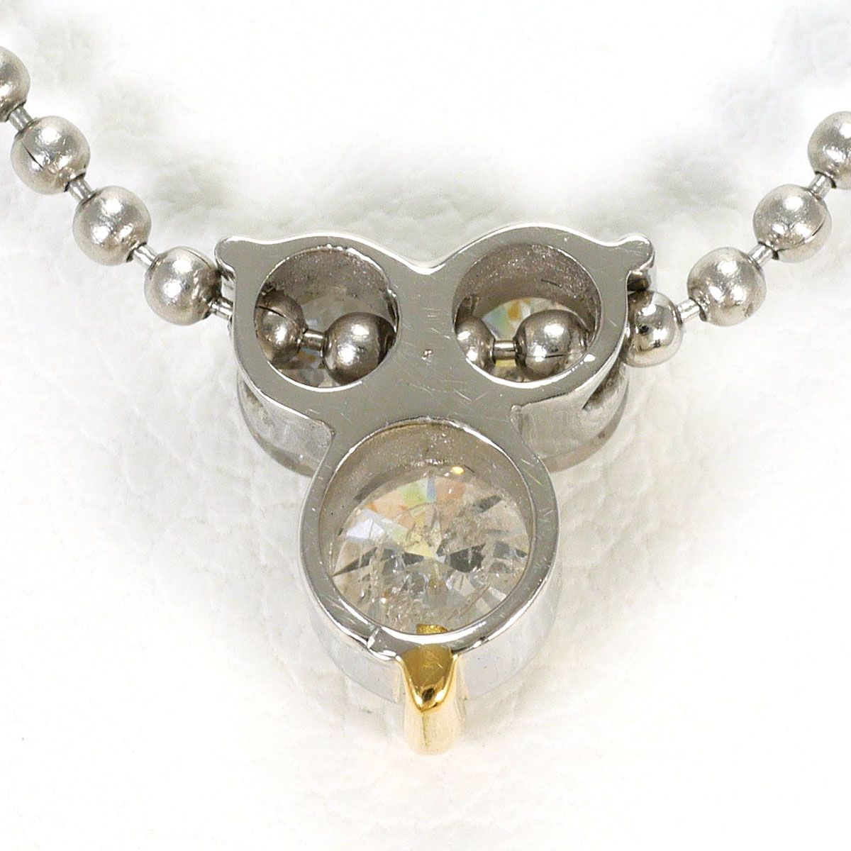 PT850/プラチナ ネックレス ダイヤモンド 0.50 ct 鑑別書 総重量約4.2g
