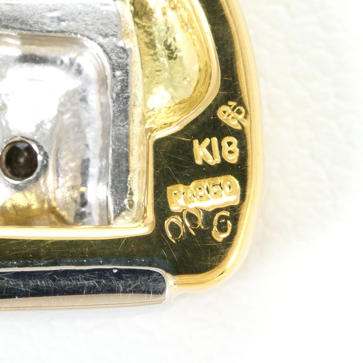 PT850/プラチナ K18YG ネックレス ダイヤモンド 0.06 ct 鑑別書 総重量
