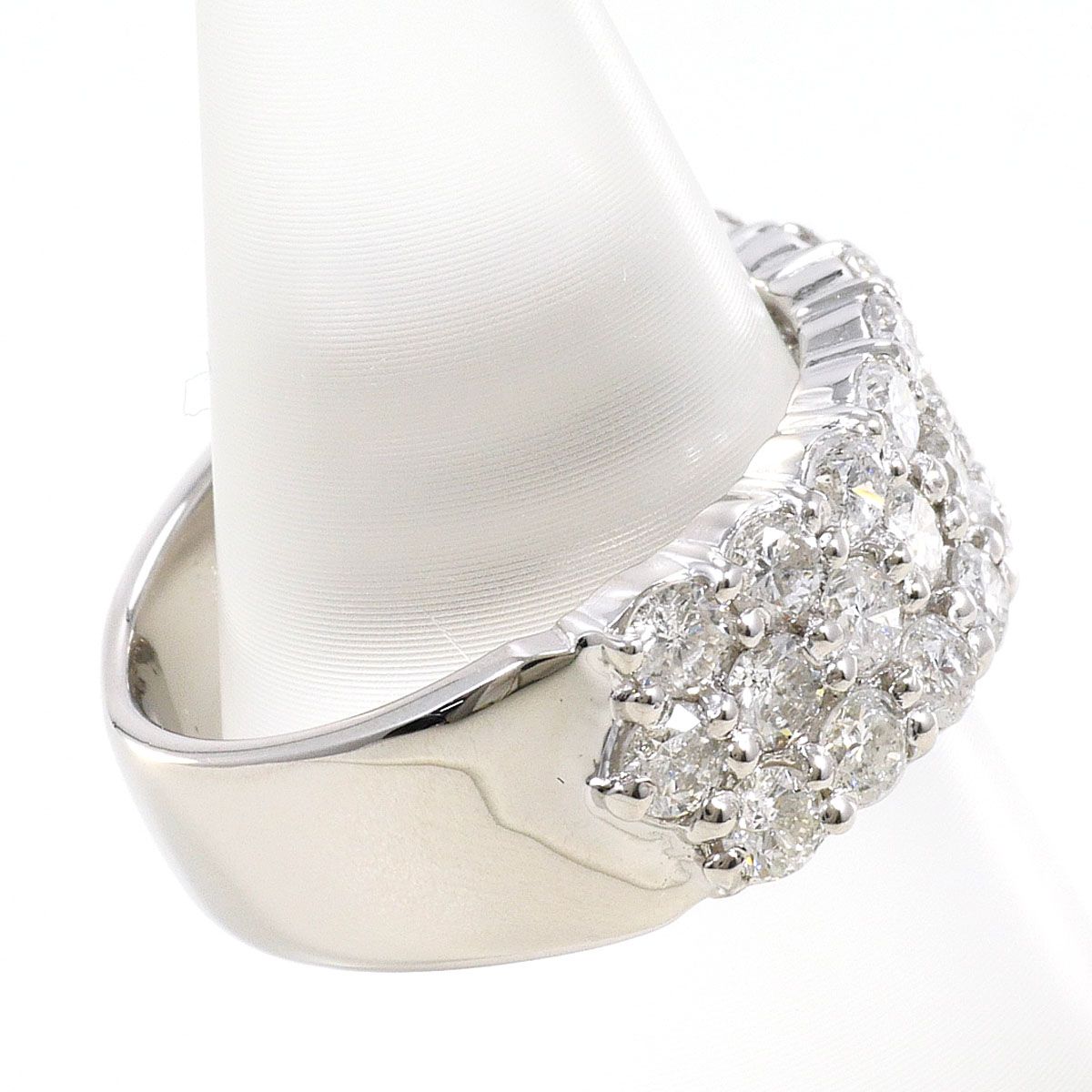 PT900/プラチナ リング・指輪 8号 ダイヤモンド 2.00ct 鑑別書 総重量 