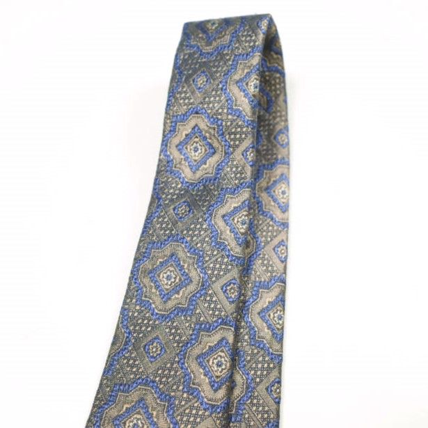 KITON キートン イタリア製 小紋柄シルクネクタイ BLUE/GRAY g26988