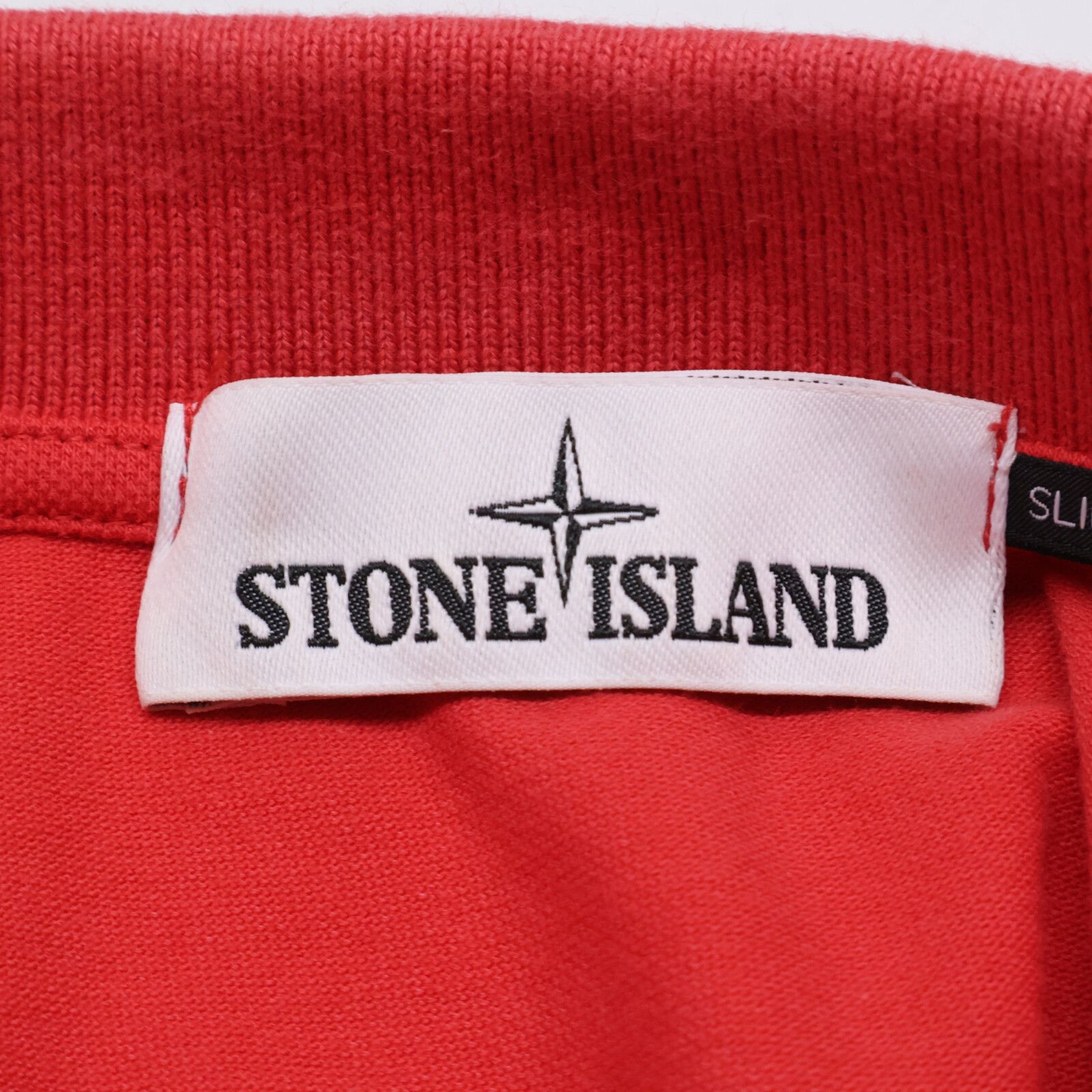 STONE ISLAND　ストーンアイランド　鹿の子 スリムフィット スクエアロゴ半袖ポロシャツ　L
