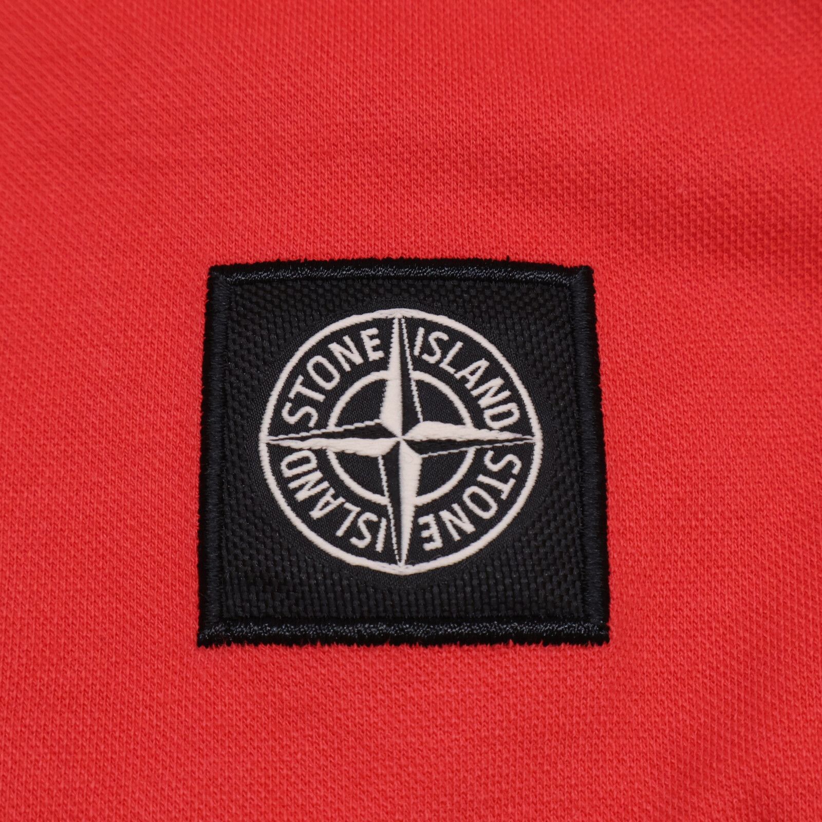 STONE ISLAND　ストーンアイランド　鹿の子 スリムフィット スクエアロゴ半袖ポロシャツ　L
