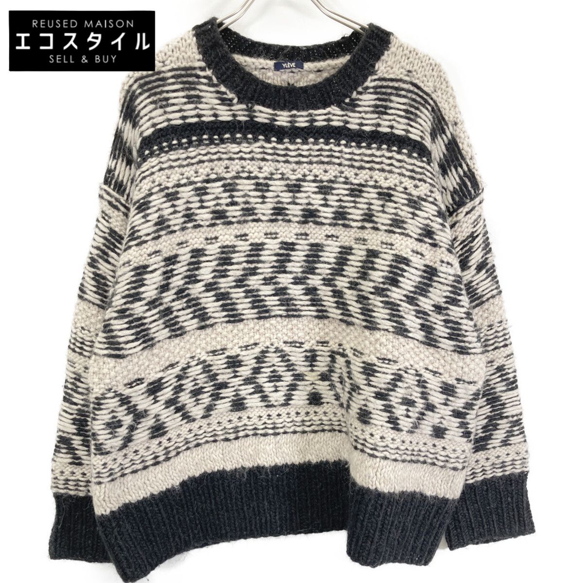 YLEVE　イレーヴ　HAND JACQUARD PULLOVER ニット　F
