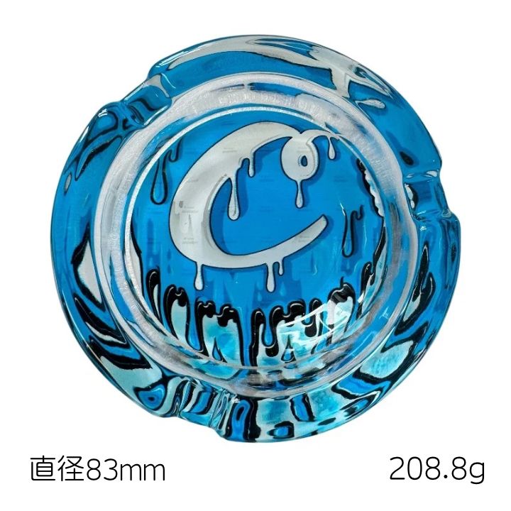 ガラス灰皿 Cookies 重厚感のある卓上灰皿 ブルー - メルカリ