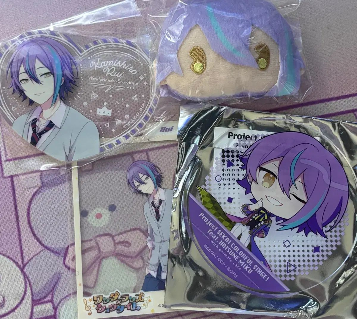 まとめ) プロジェクトセカイ 神代 類 ぴくりあ 顔バッジ アニメイトカフェ コースター