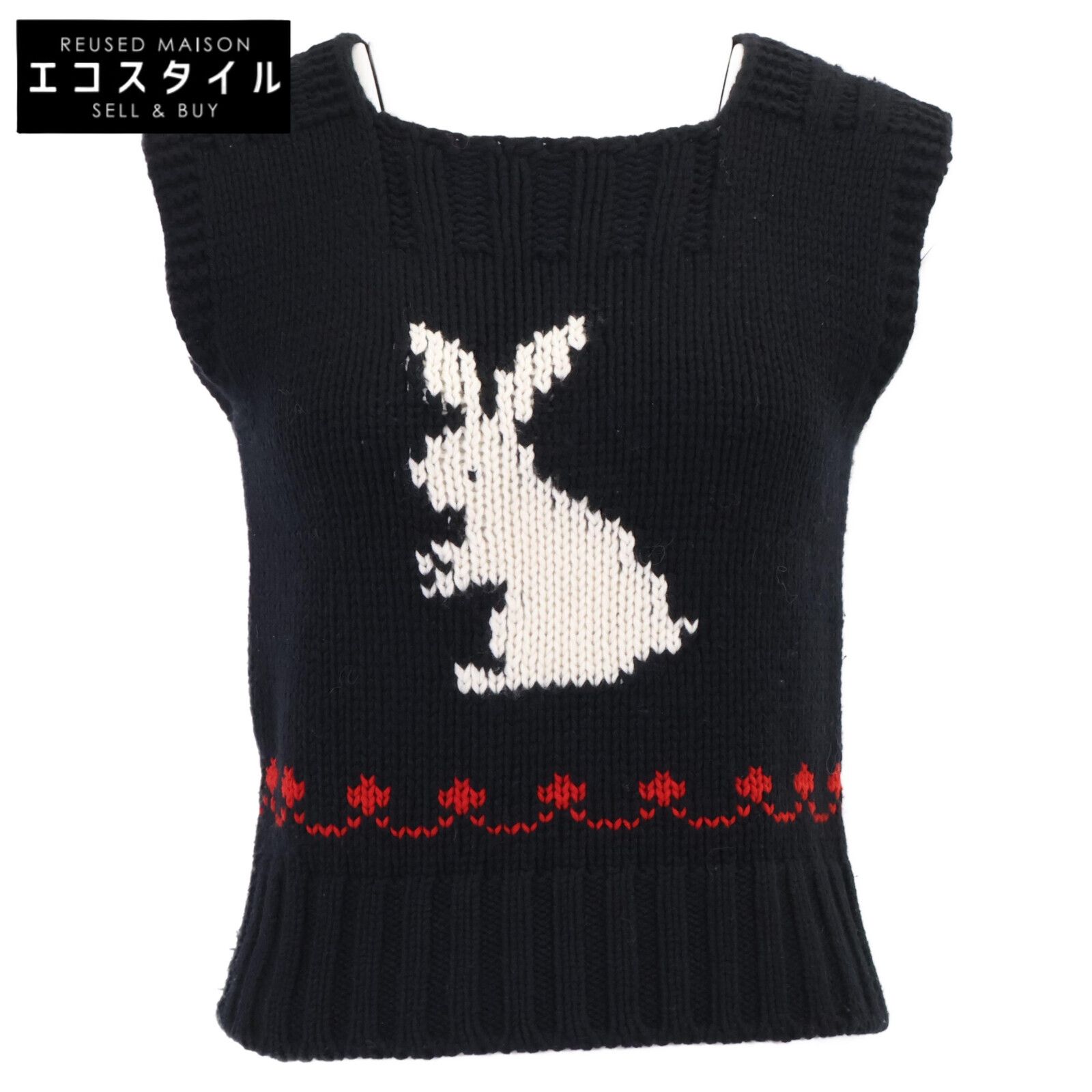 Christian Dior　クリスチャンディオール　【国内正規】154T39AM110 ラビット カシミヤｘウール ニット　I:38