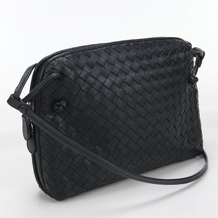BOTTEGA VENETA ボッテガ・ヴェネタ イントレチャート ショルダーバッグ ラムスキン【中古】 レディース