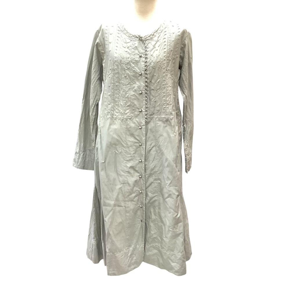 ♪♪ISSEY MIYAKE HaaT イッセイミヤケ パッチアーク 前開きボタン ワンピース SIZE 2 HA82FH583 グレー