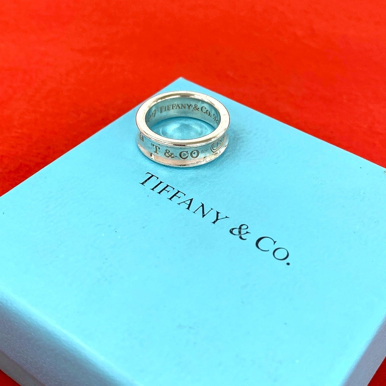 極 美品 TIFFANY&Co. ティファニー ナローリング シルバー925 指輪 12