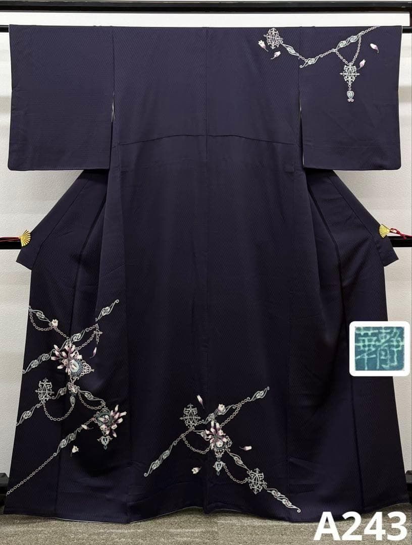 加賀友禅 伝統工芸品 訪問着 王妃の首飾り やまと扱い 正絹 A243