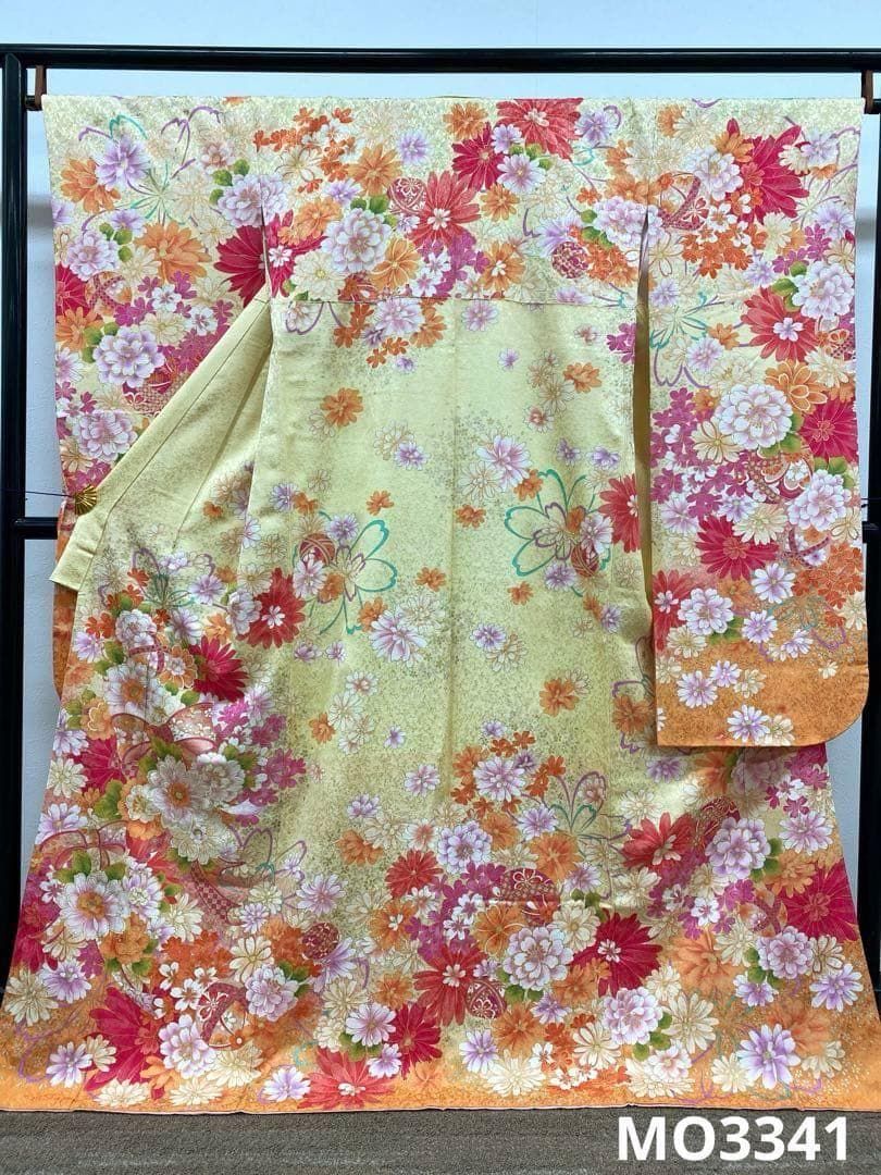 振袖 刺繍 金彩 銀通し 身丈170cm 撥水加工済 MO3341