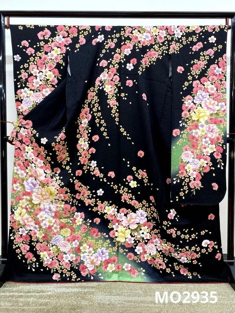 振袖 ROLA 刺繍 金彩 紋意匠 牡丹 身丈cm 撥水加工済 MO3491 振袖 豪華