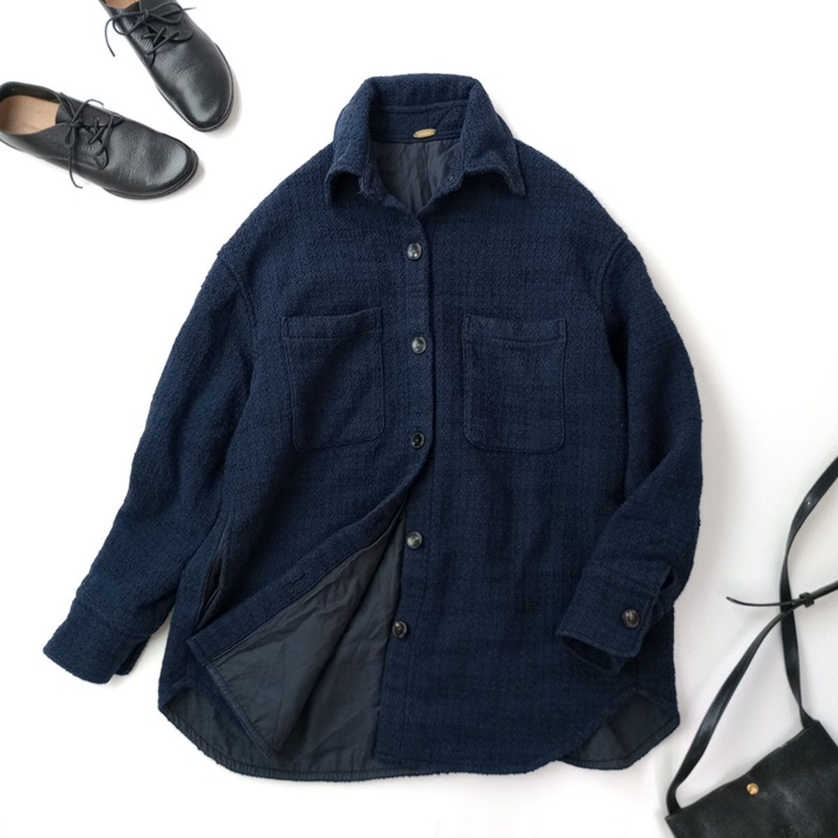 MUSE Deuxieme Classe ドゥーズィエム クラス TWEED ツイード シャツ 