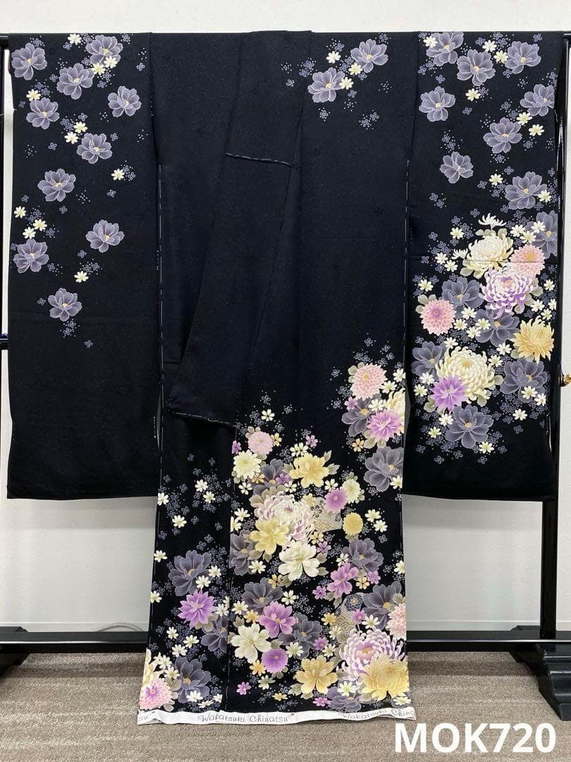 振袖 仮絵羽 舞台衣装 若槻千夏 金彩 銀通し 正絹 未仕立て品 MOK720