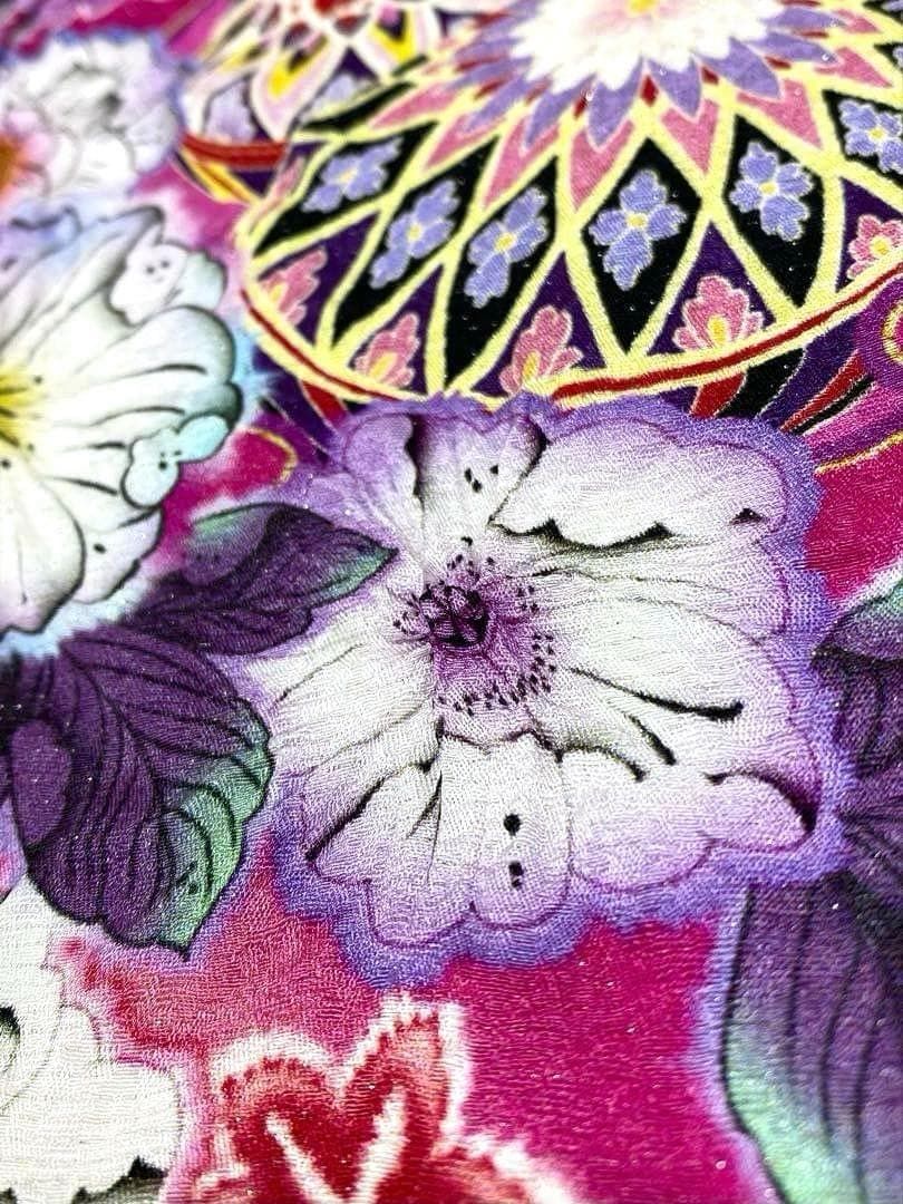 振袖 仮絵羽 辻ヶ花 絞り 舞台衣装 正絹 未仕立て品 八掛付き MOK905