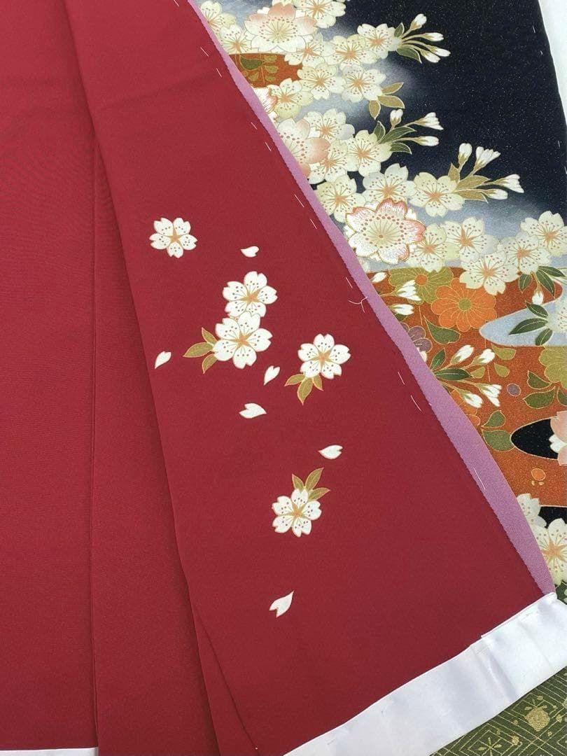 振袖 桂由美 仮絵羽 金通し 刺繍 金駒 金彩 正絹 未仕立て品