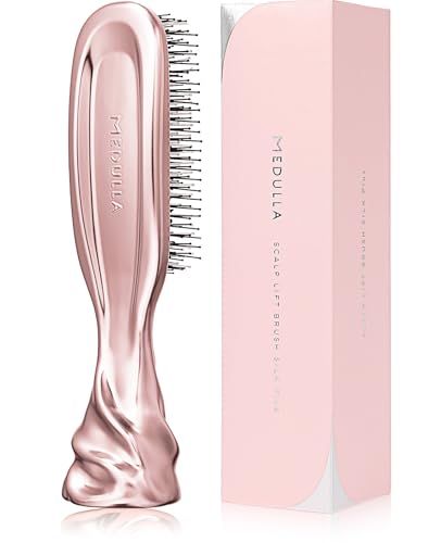 【唯一無二のスパイラルフォルム】MEDULLA スカルプリフトブラシ シルクプラス ピンク ヘアブラシ スカルプブラシ 頭皮ブラシ 2wayタイプpms