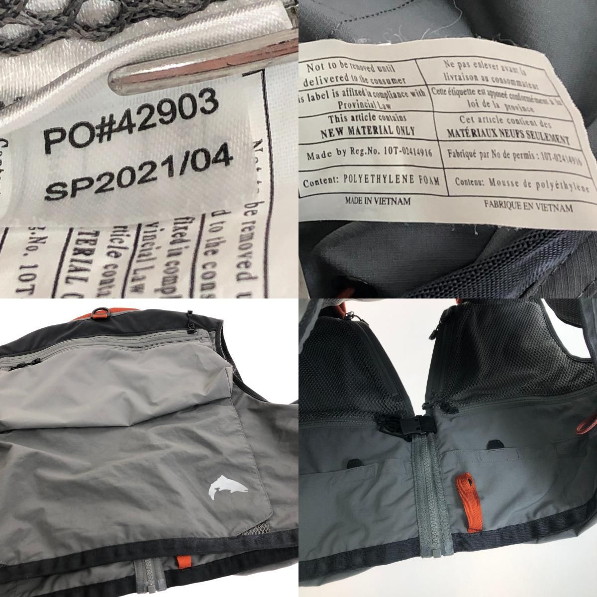 SIMMS 釣り服飾 フィッシングベスト SIZE L RE 38,497 グレー - メルカリ