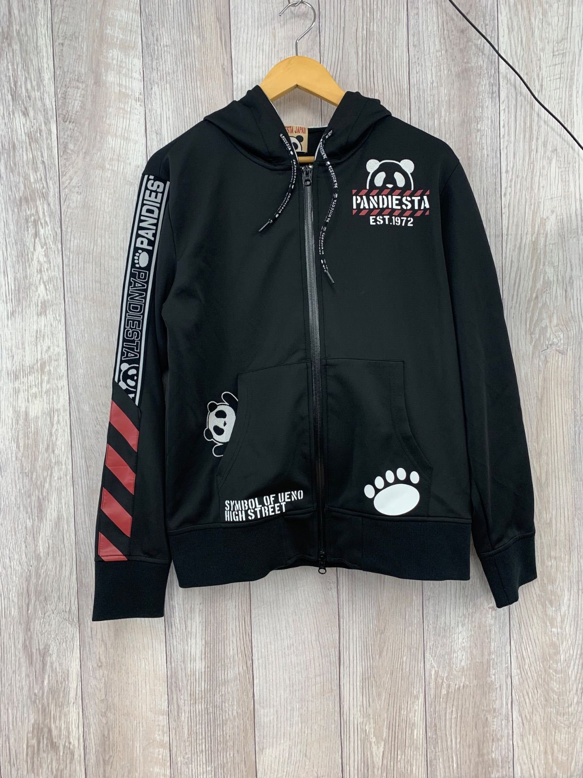 PANDIESTA JAPAN パンディエスタ セットアップ パーカー フーディ ブラック　Ｌサイズ 平塚店 衣料品　㉛