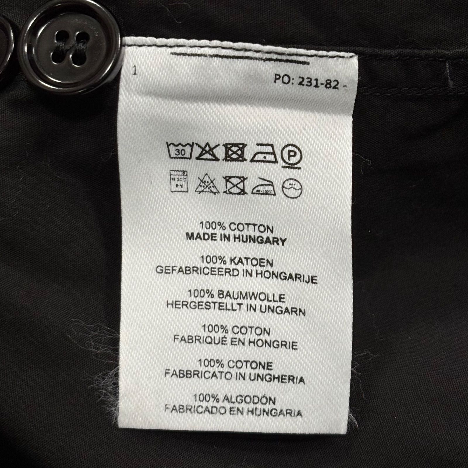 極美品 DRIES VAN NOTEN CANDER ミリタリーシャツ ブラック S ドリス
