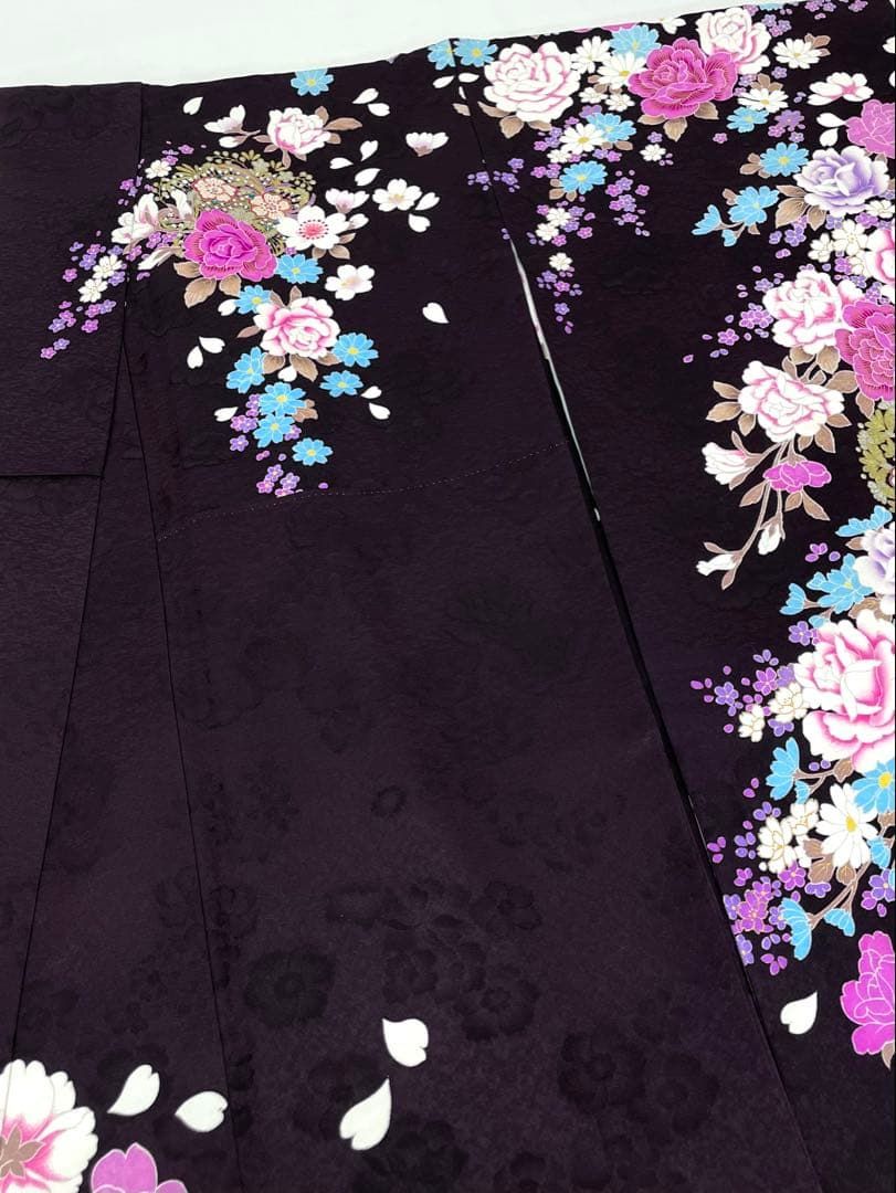 振袖 ラメ刺繍 ストーン 金彩 銀彩 身丈168cm HKT041 - メルカリ