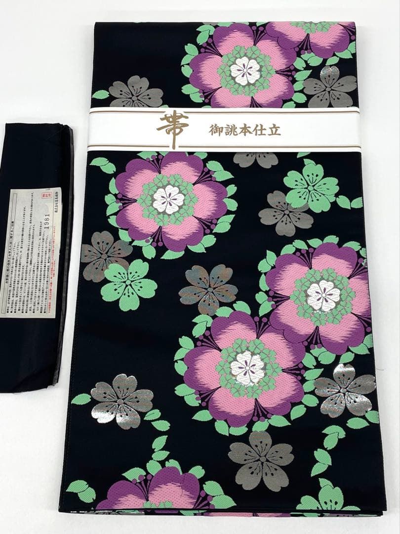 西陣織 袋帯 振袖 桜尽くし 銀糸 未使用品 正絹 HOT079