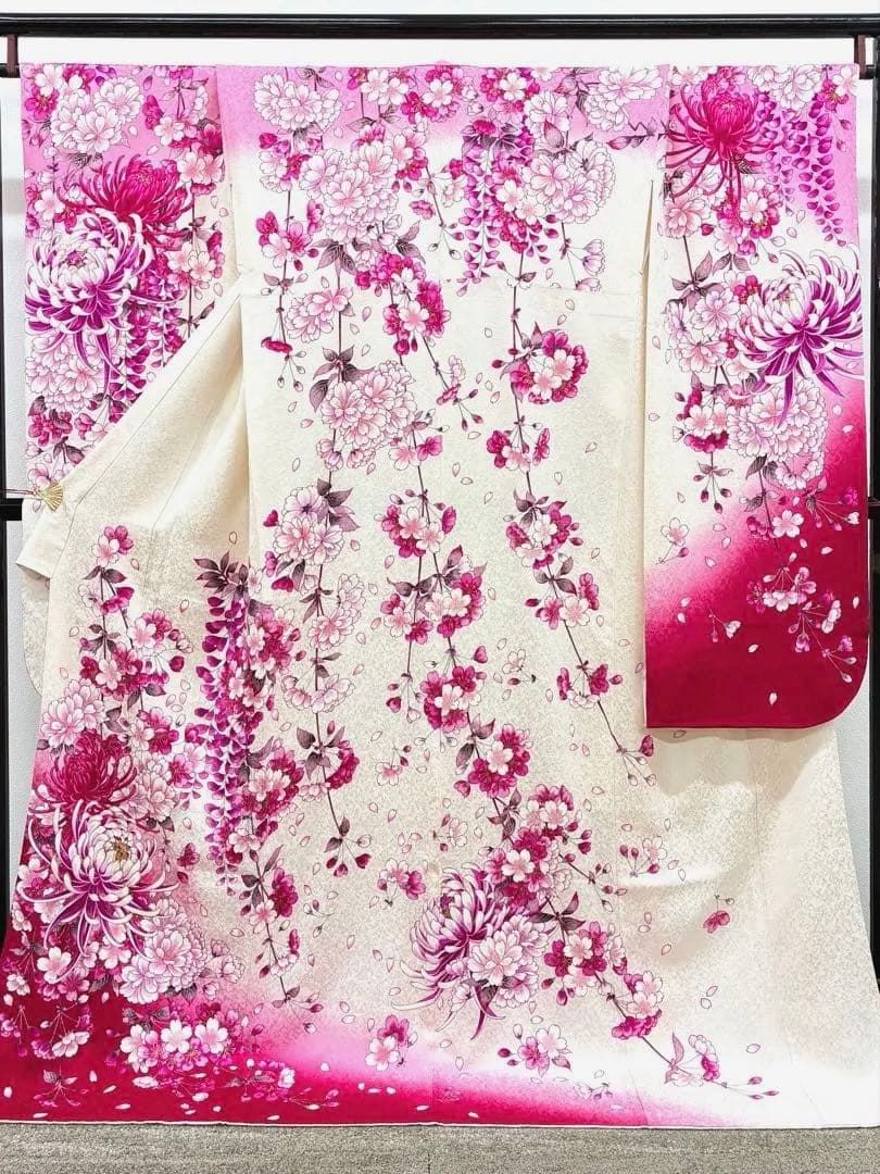 振袖 刺繍 金彩 紋意匠 乱菊 身丈174cm 撥水加工済 HKT025