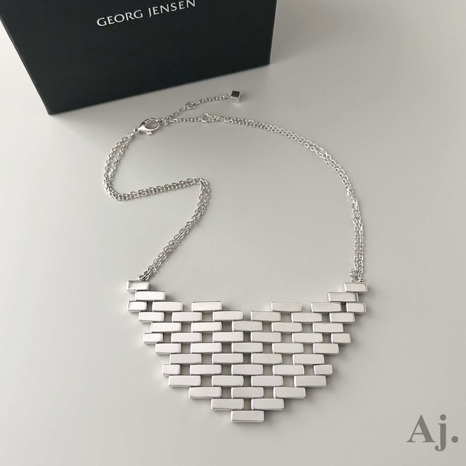 ジョージジェンセン 激レア ネックレス 593 ARIA アリア Wチェーン AG925 Georg Jensen