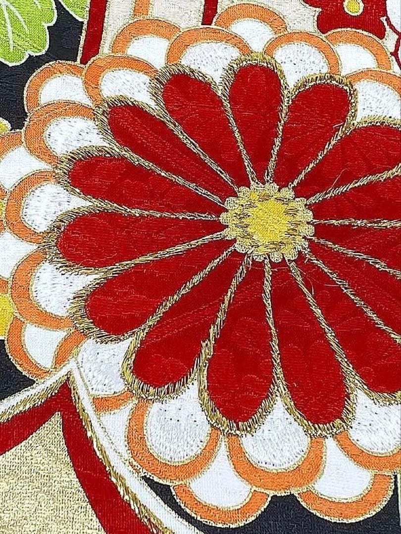 振袖 豪華 刺繍 金彩 紋意匠 身丈168cm 撥水加工済 - メルカリ