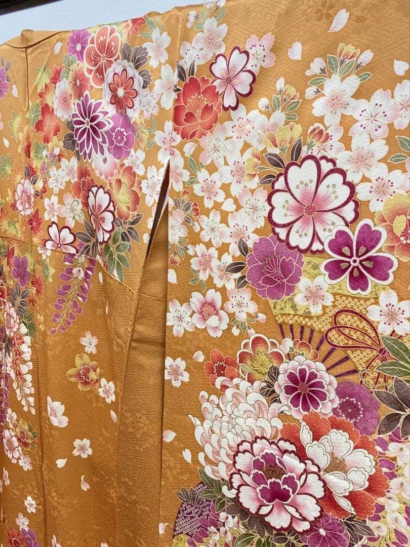 振袖 ラメ刺繍 金彩 紋意匠 身丈170cm 撥水加工済 MO3413 - メルカリ