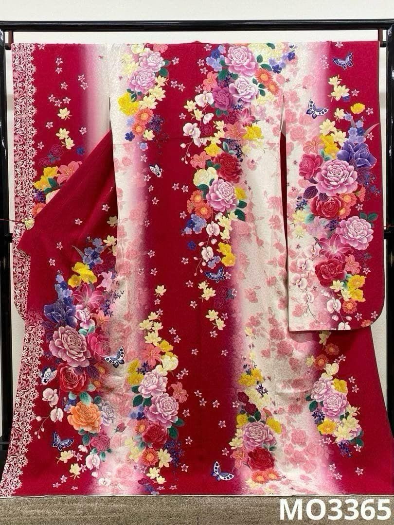 振袖 ラメ刺繍 グリッター 銀通し 身丈171cm 撥水加工済 MO3365 - メルカリ