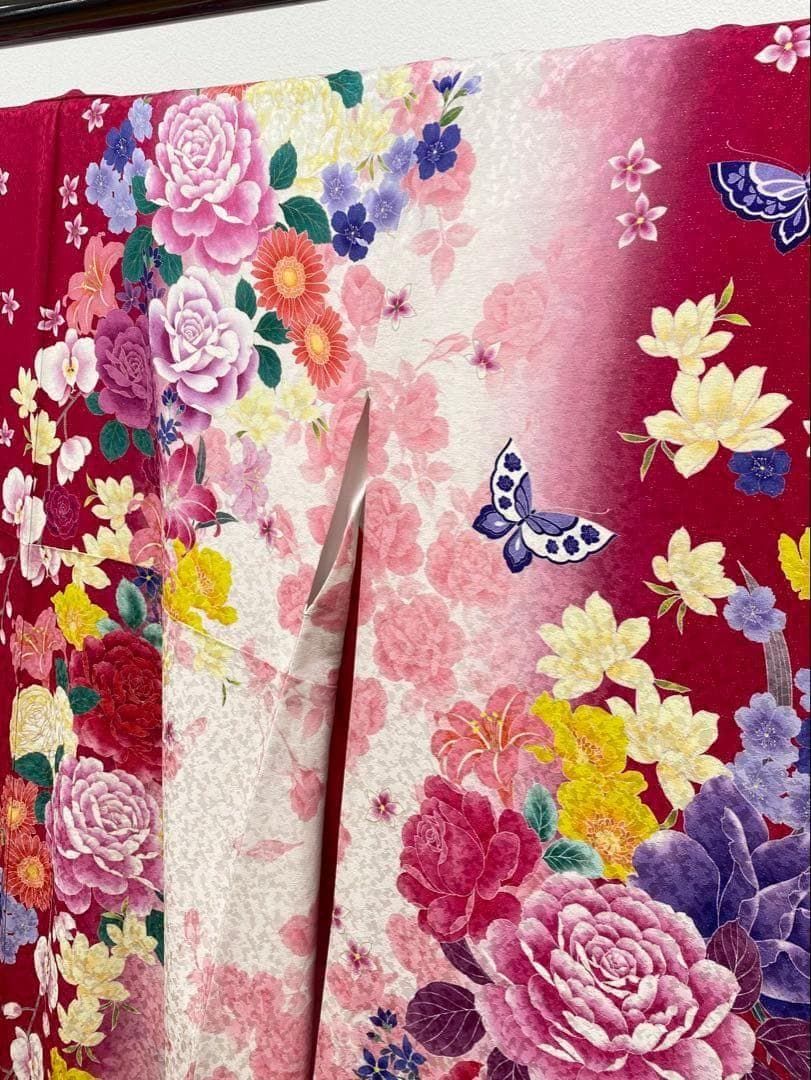 振袖 ラメ刺繍 グリッター 銀通し 身丈171cm 撥水加工済 MO3365 - メルカリ