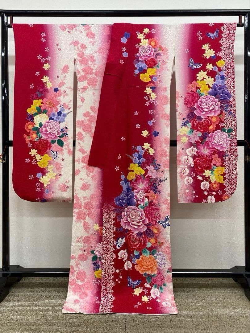 振袖 ラメ刺繍 グリッター 銀通し 身丈171cm 撥水加工済 MO3365 - メルカリ