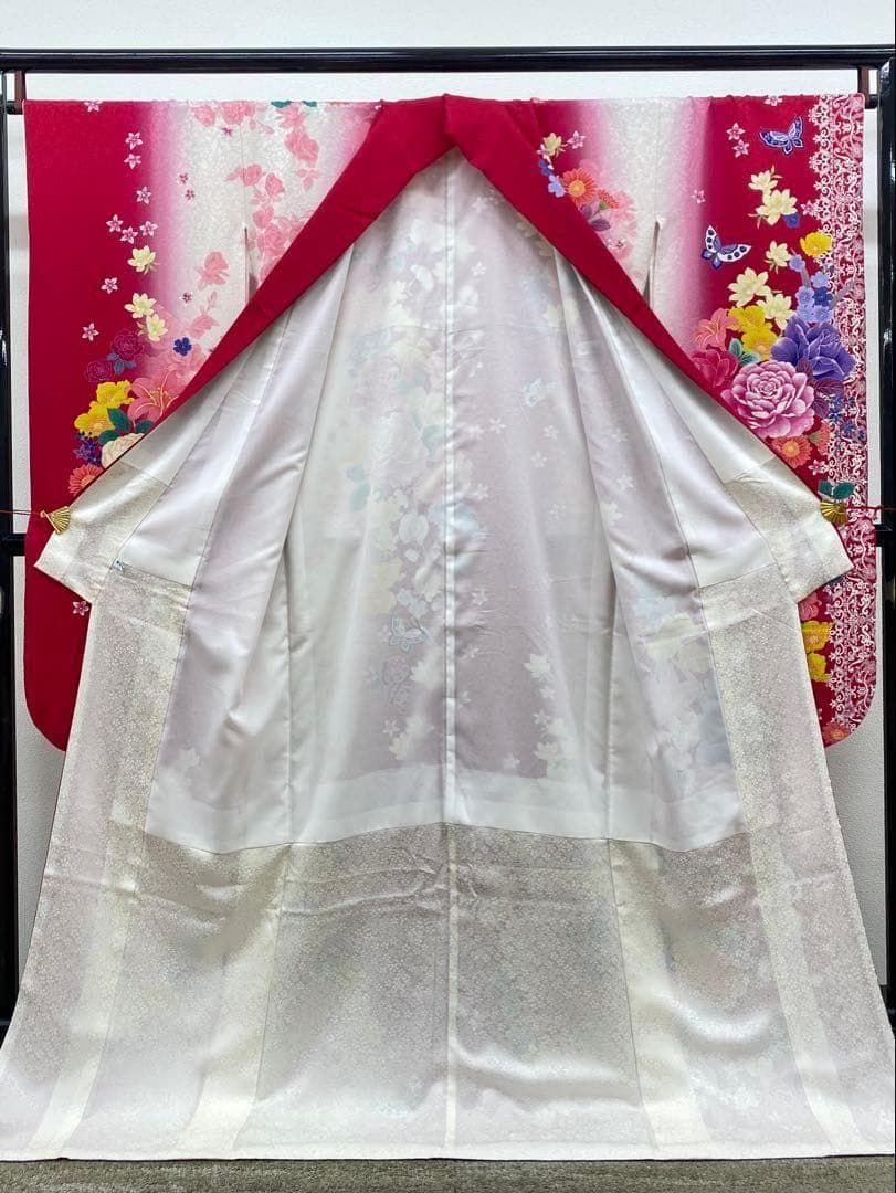 振袖 ラメ刺繍 グリッター 銀通し 身丈171cm 撥水加工済 MO3365 - メルカリ