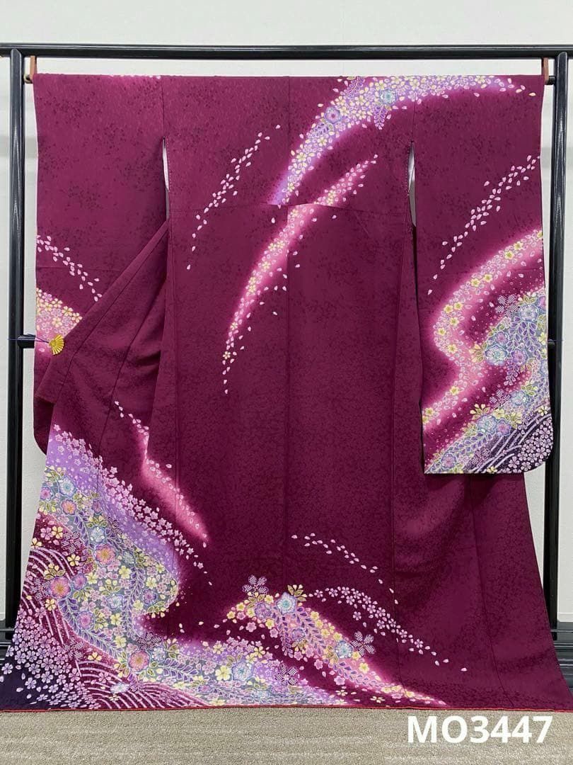 振袖 辻ヶ花 絞り 金彩 紋意匠 身丈171cm MO3447