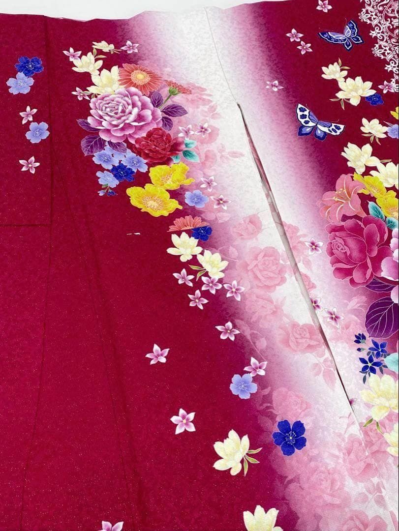 振袖 ラメ刺繍 グリッター 銀通し 身丈171cm 撥水加工済 MO3365 - メルカリ