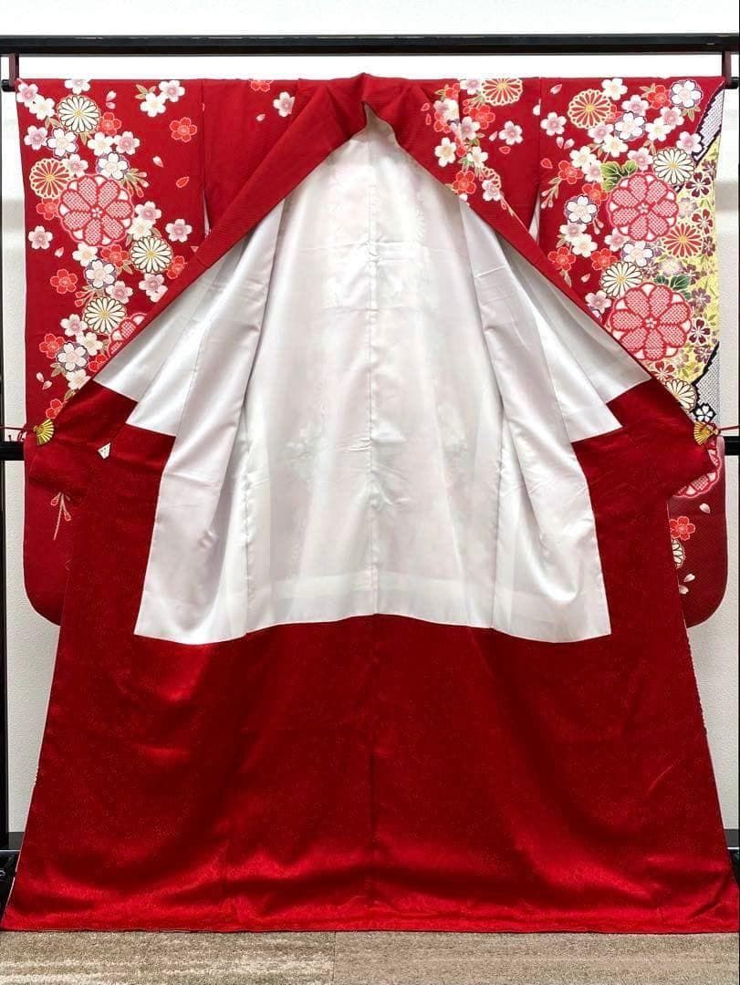 振袖 金駒 金彩 染め鹿子 ふくれ織 身丈165cm 撥水加工済 MO3007