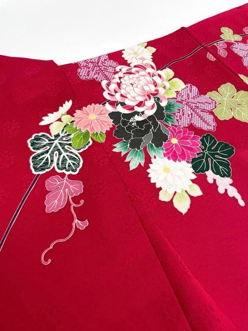 振袖 仮絵羽 銀駒 手描き 紋意匠 正絹 未仕立て品 八掛付き MOK847