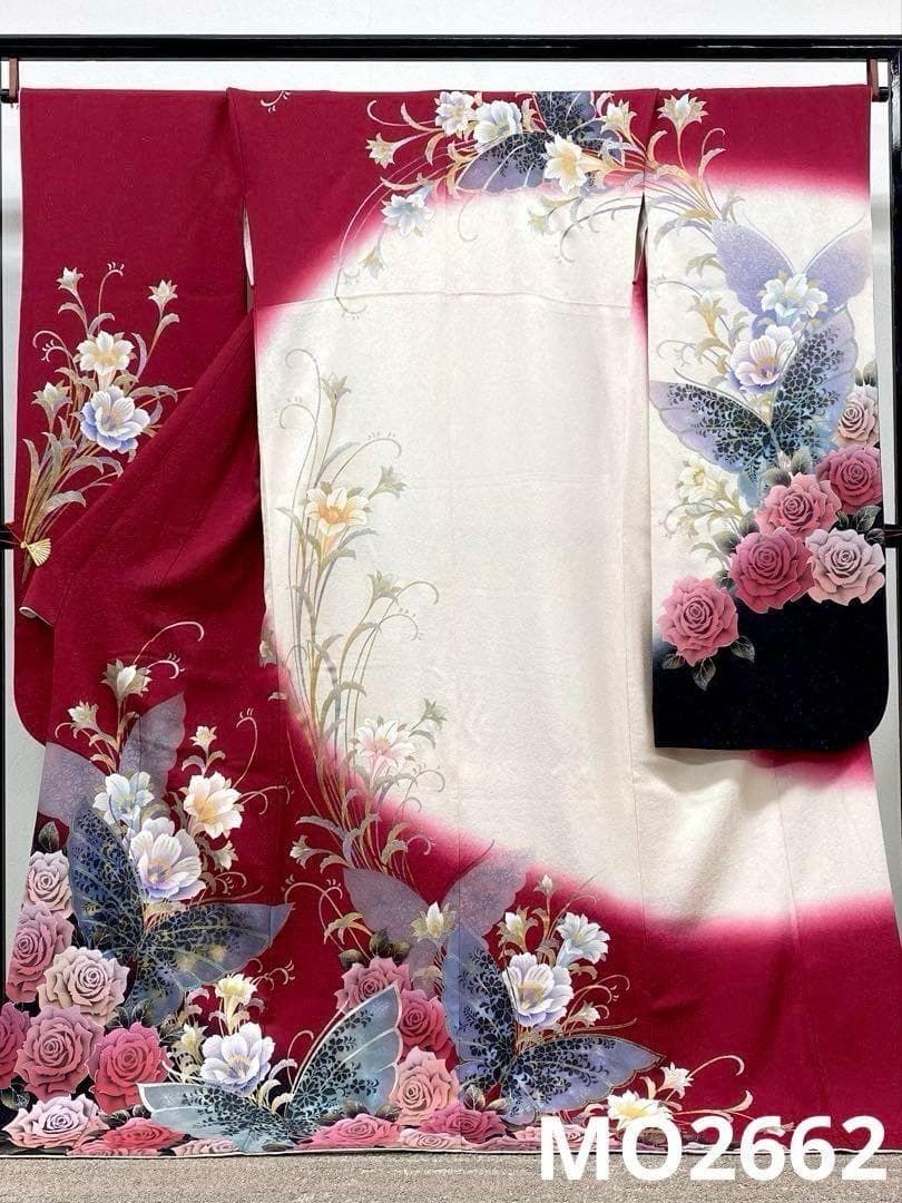 振袖 豪華 銀通し 金彩 薔薇 身丈176cm トールサイズ MO2662